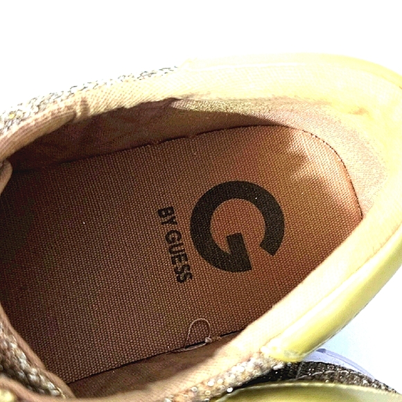 Guess Gold Glitter Sneakers Classic Style - Picture 8 of 10